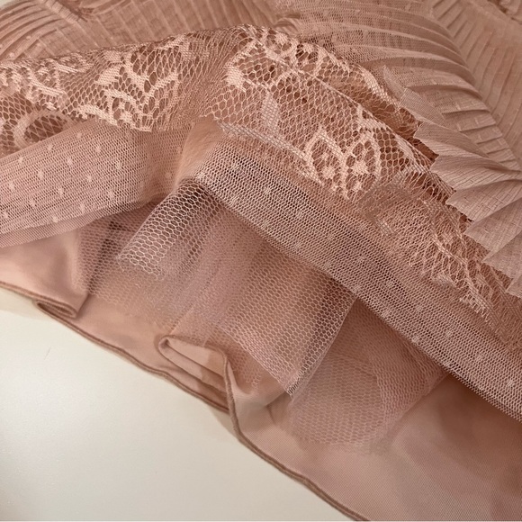 BCBGMaxAzria feminine Blush Pink coquette girl Lace Ruffle Tutu Party Dress - Picture 9 of 17